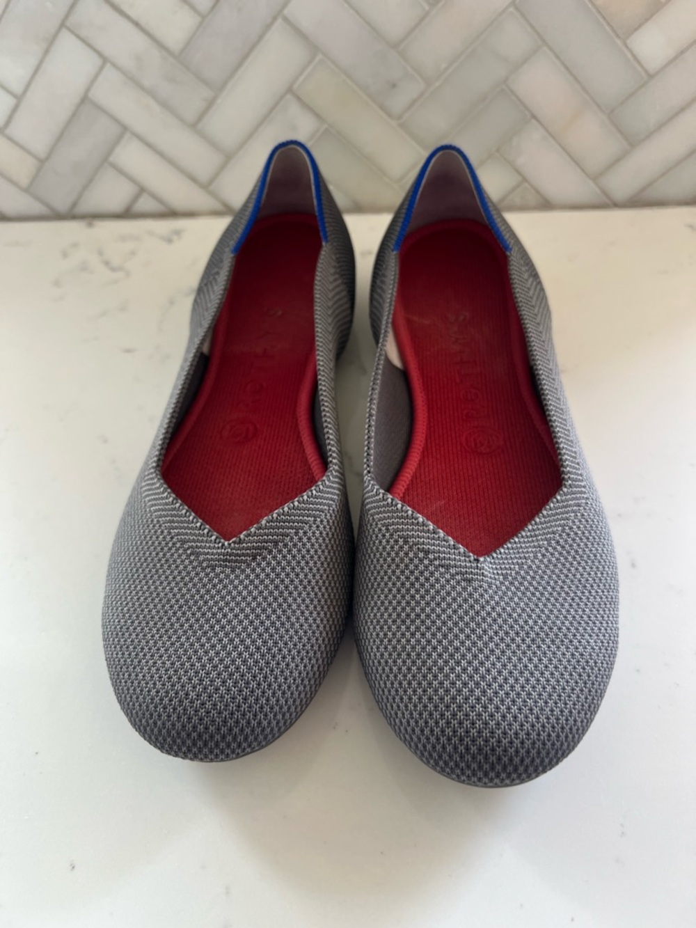 Rothy’s Birdseye charcoal Women’s Gray Ballet Flats shoes 8.5